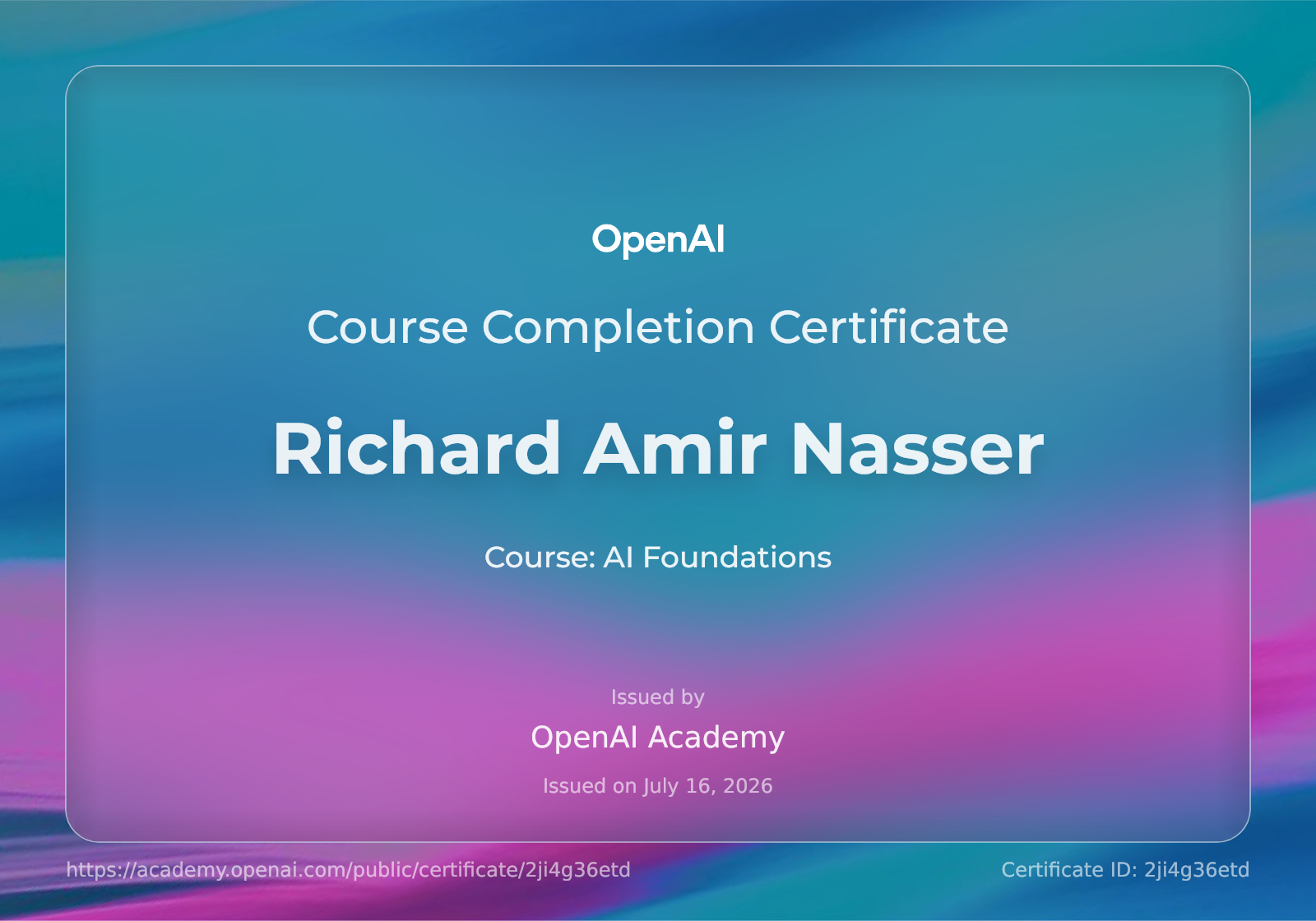 Certificate