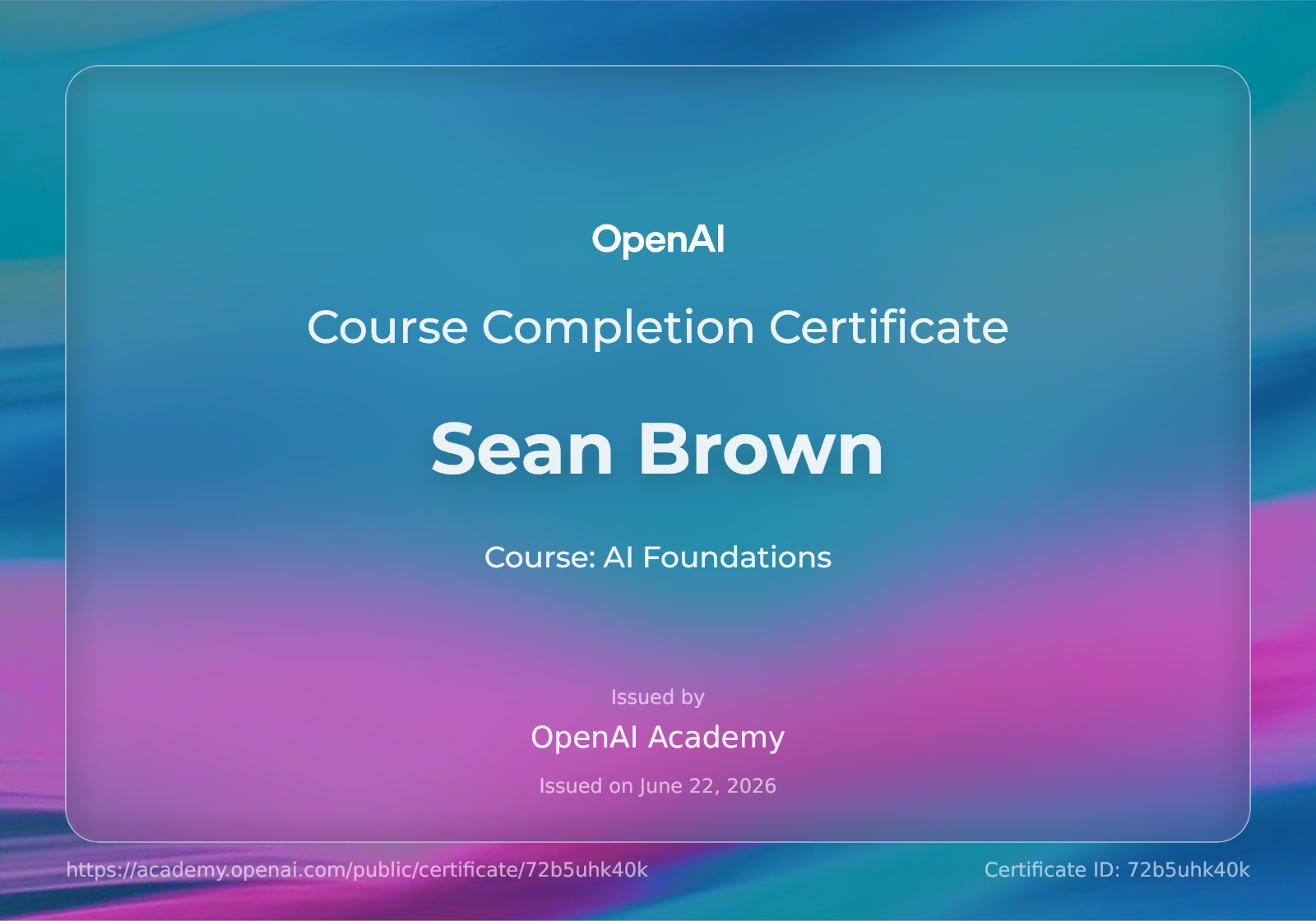 Certificate