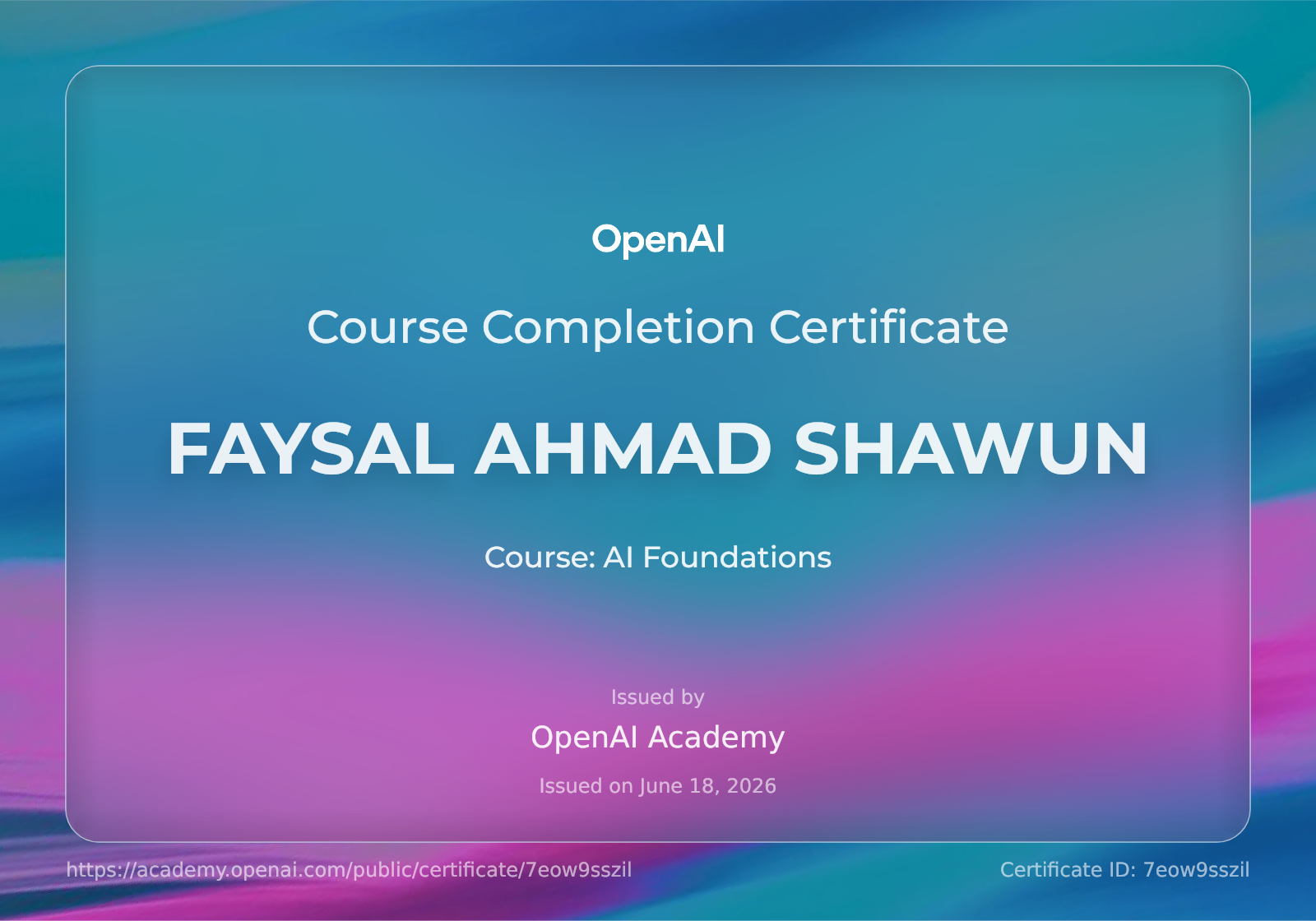 Certificate