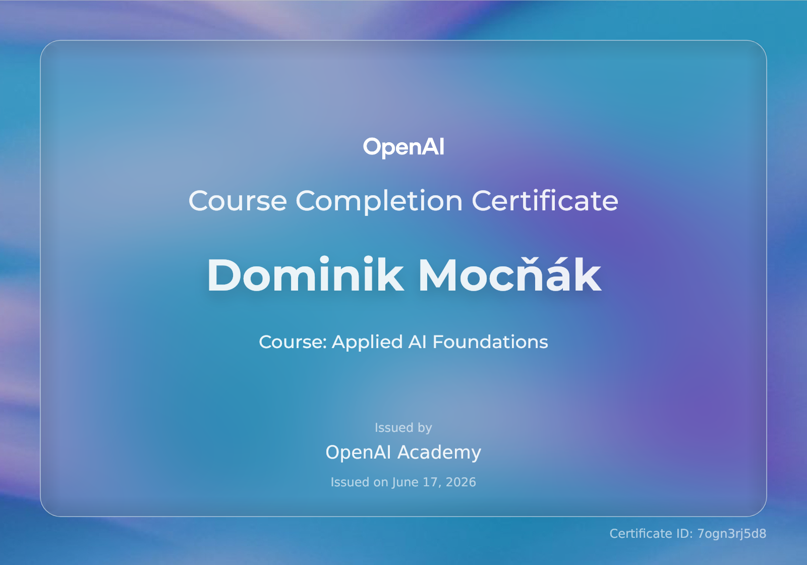 Certificate