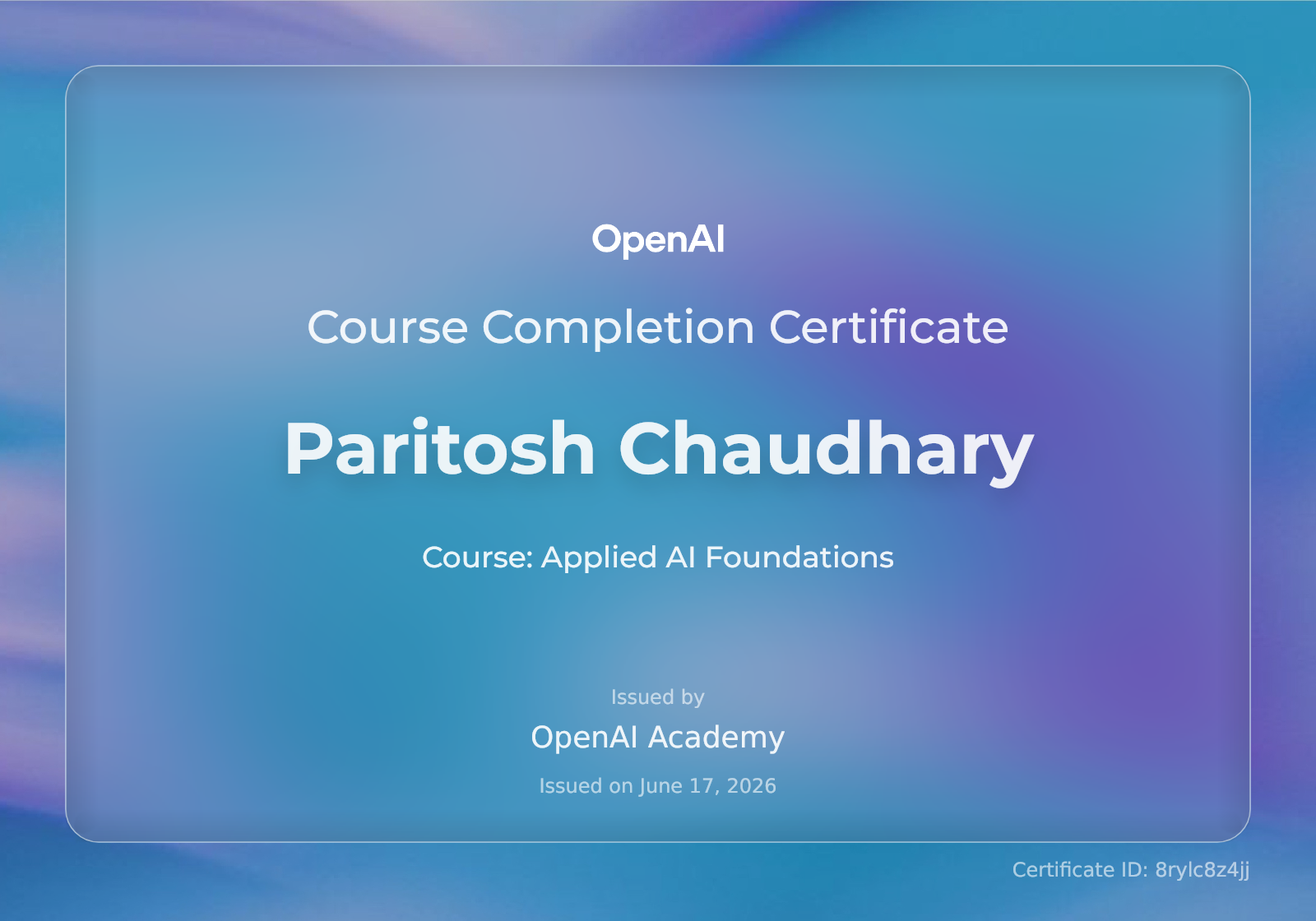 Certificate