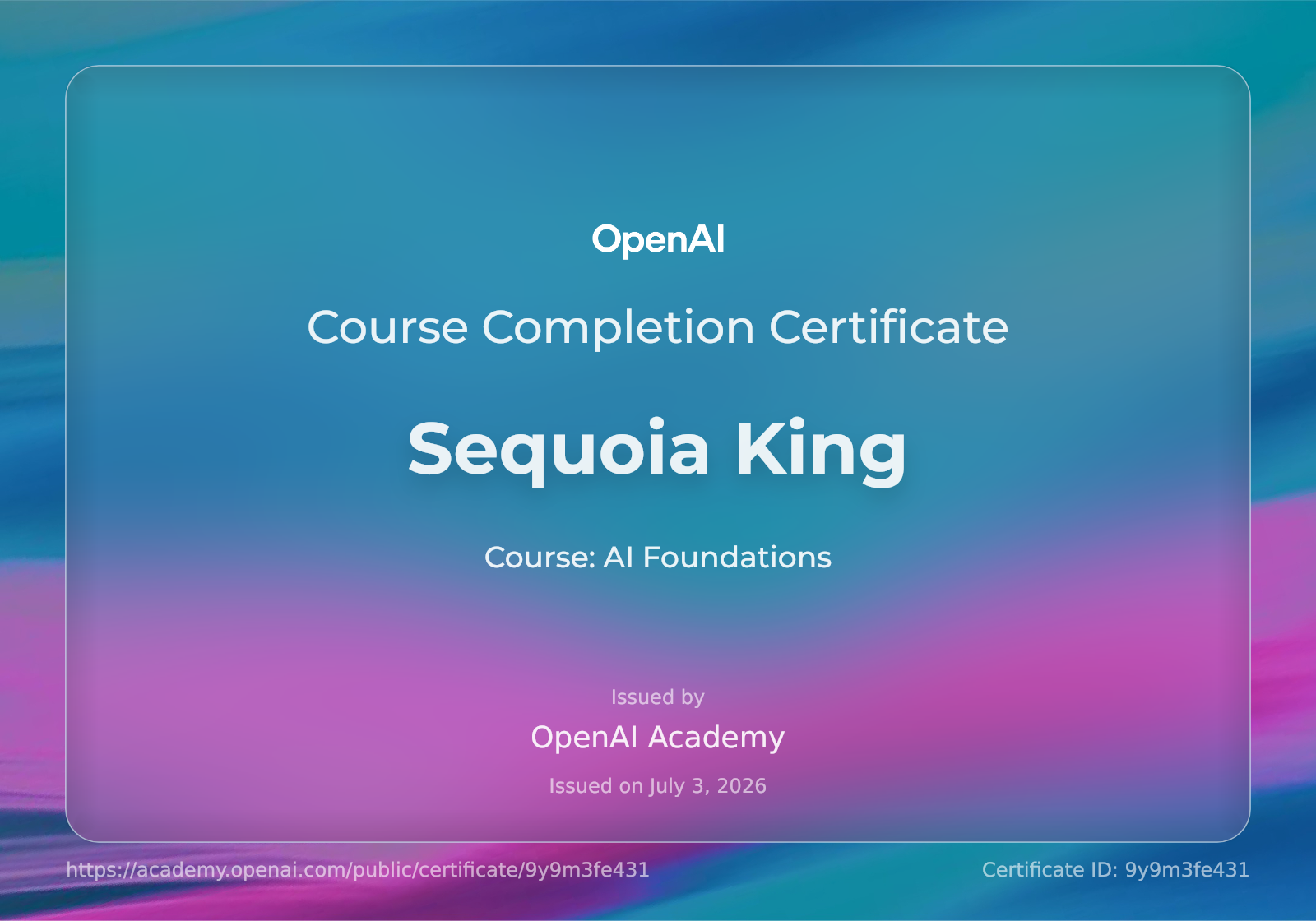 Certificate