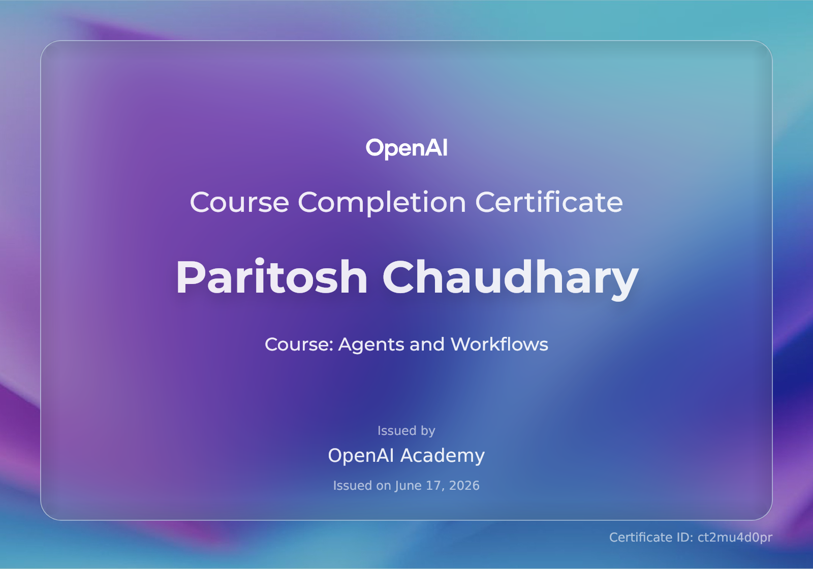 Certificate