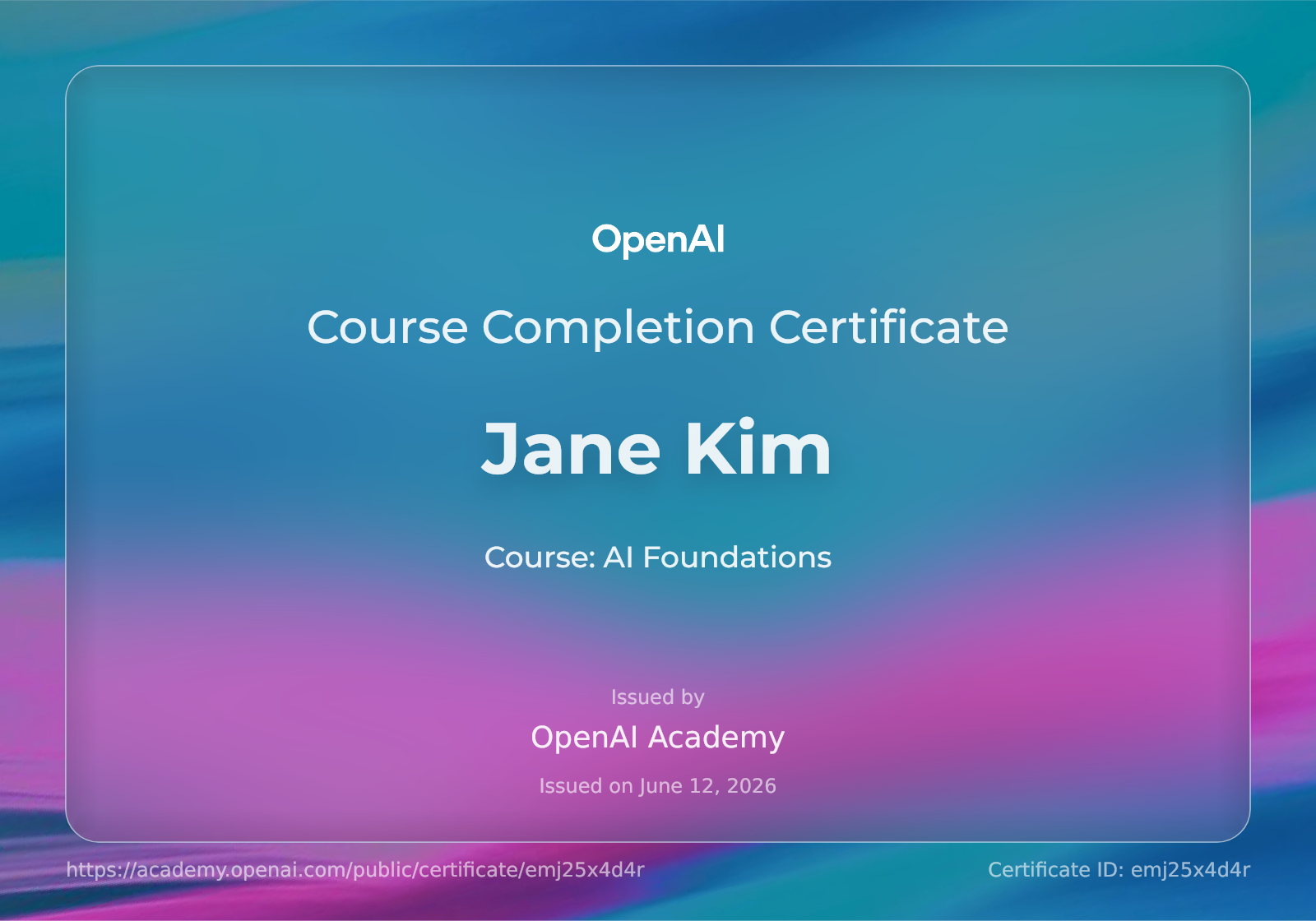 Certificate