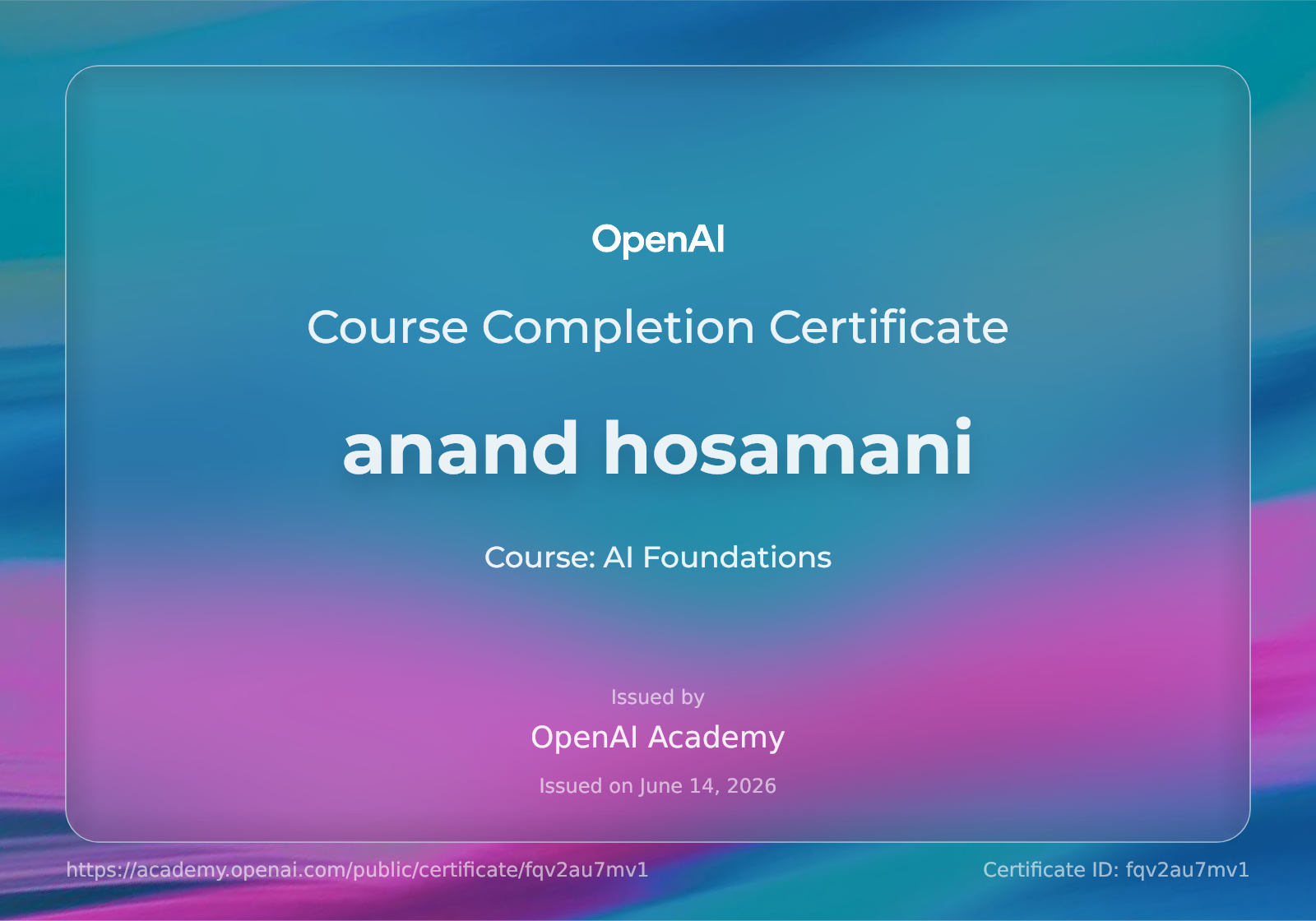 Certificate
