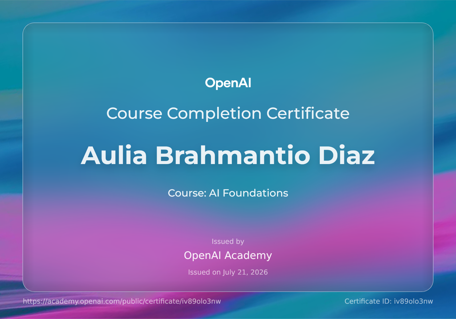 Certificate