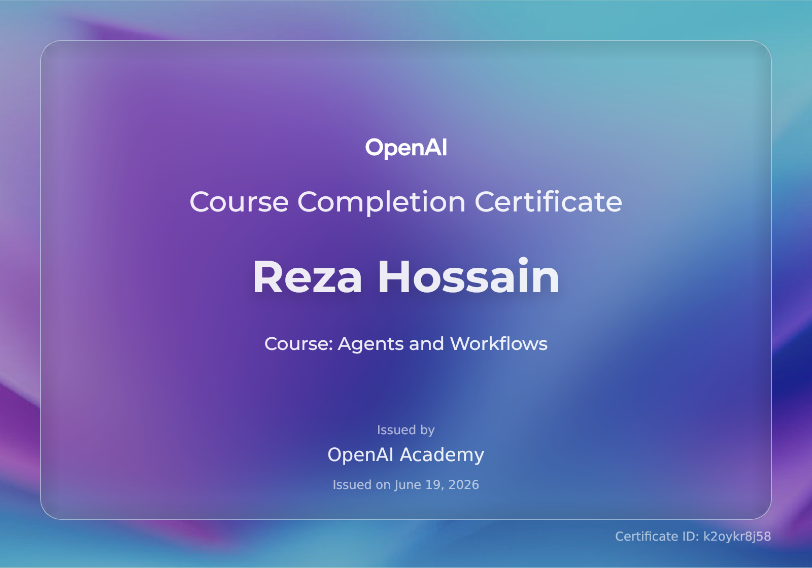 Certificate