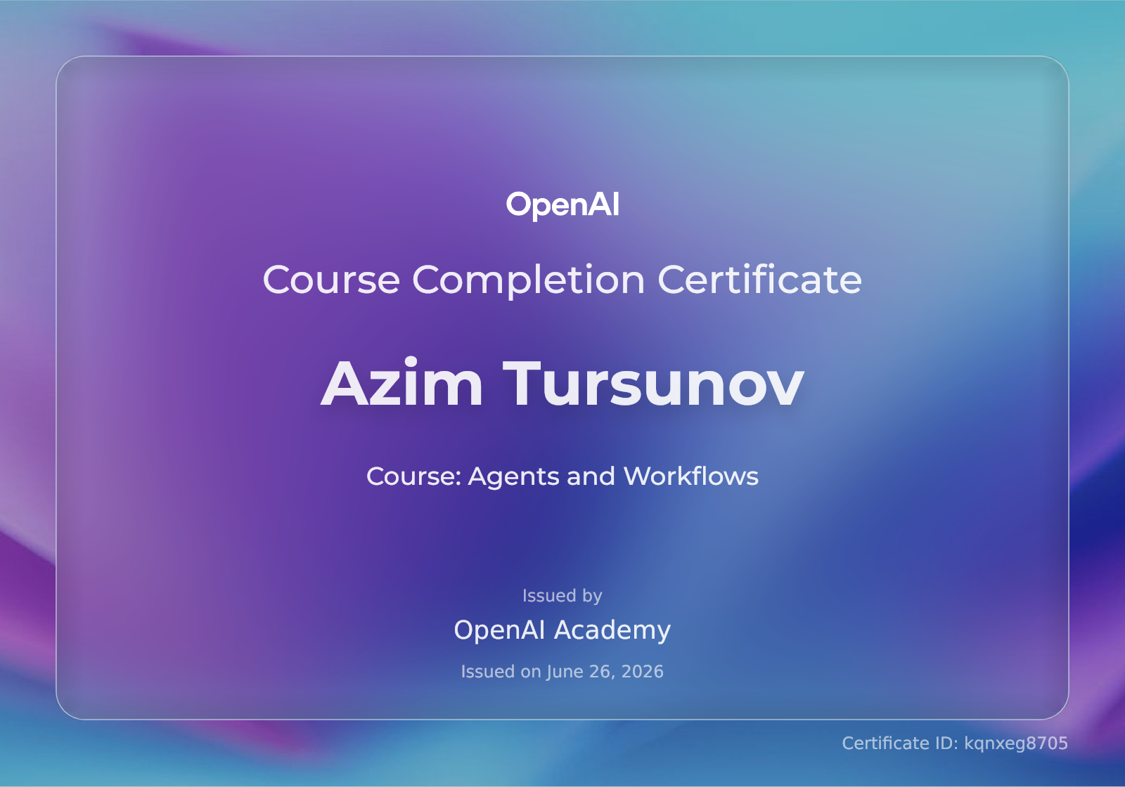 Certificate