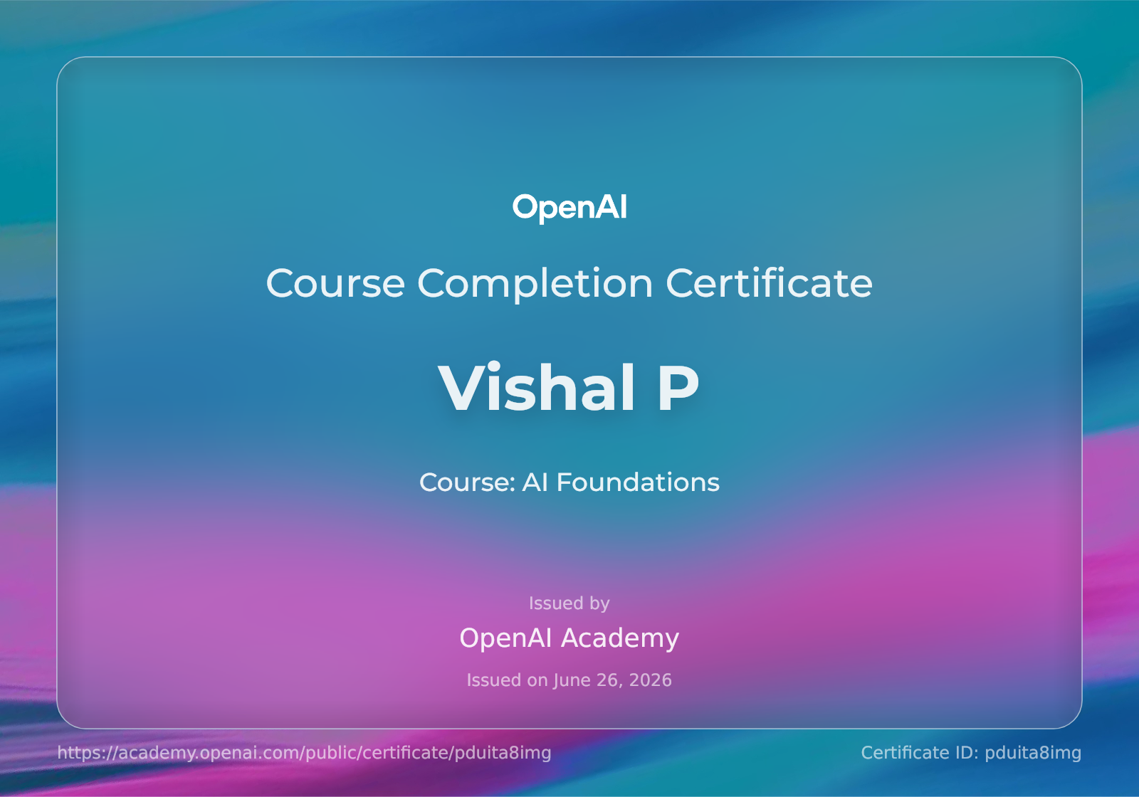 Certificate