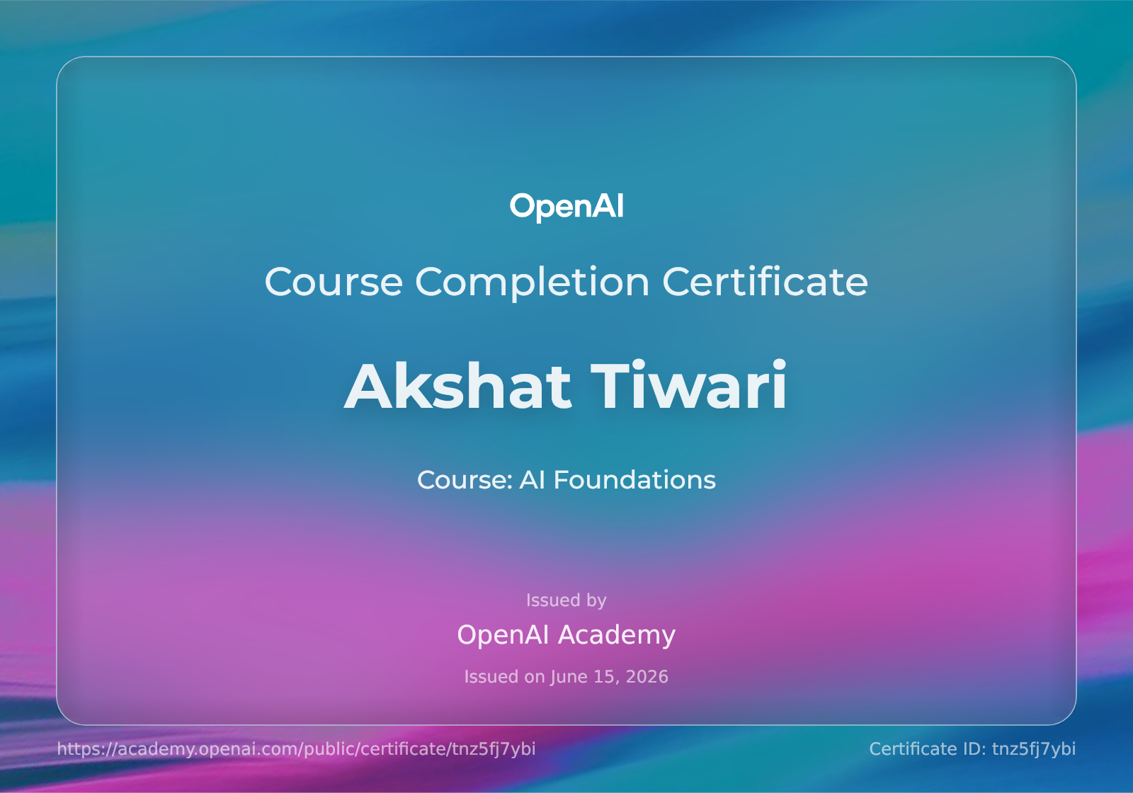Certificate