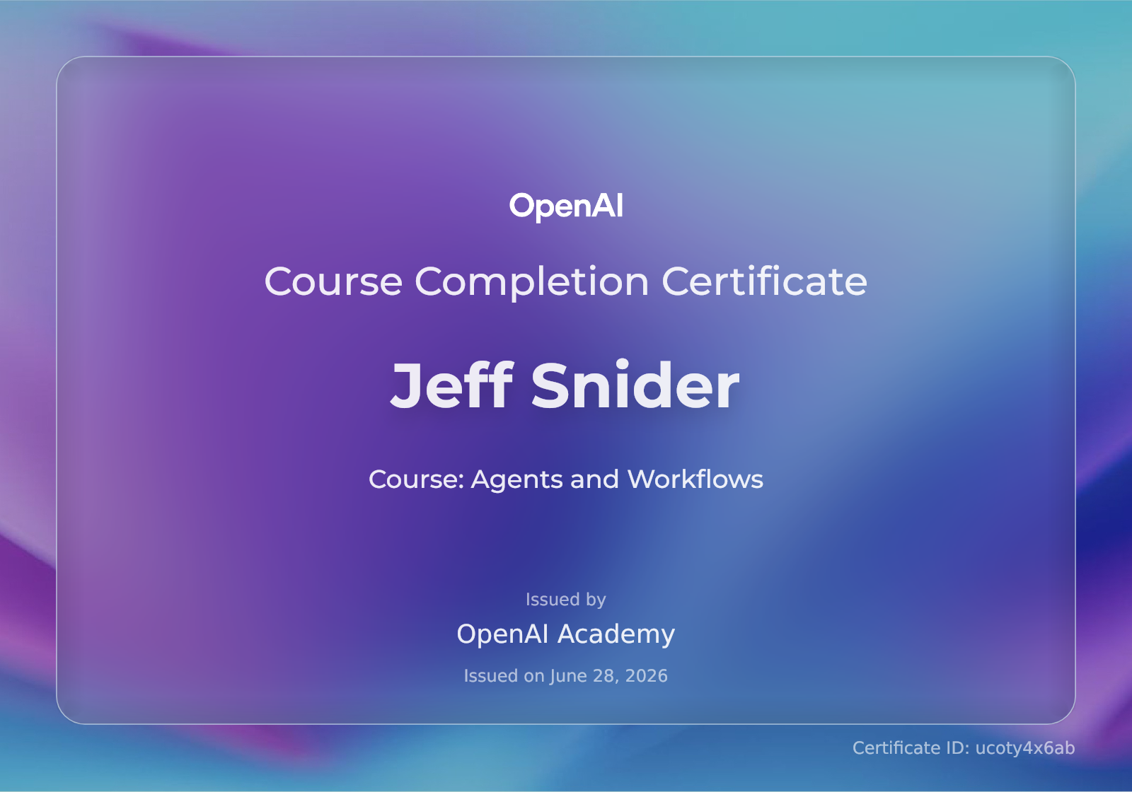 Certificate