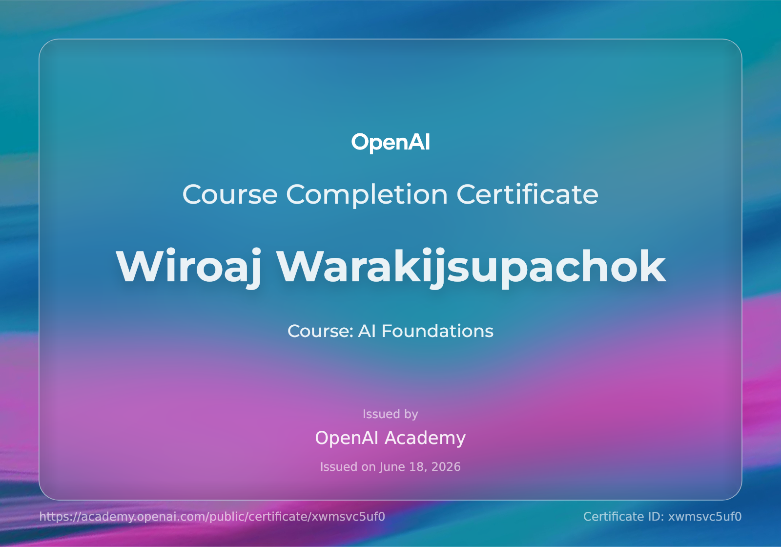 Certificate