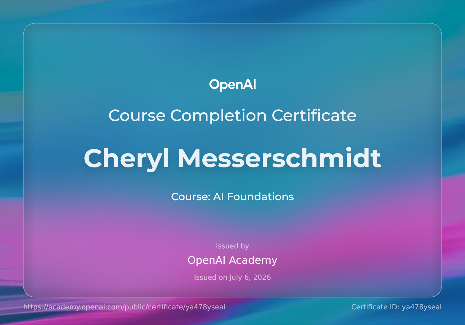 Certificate