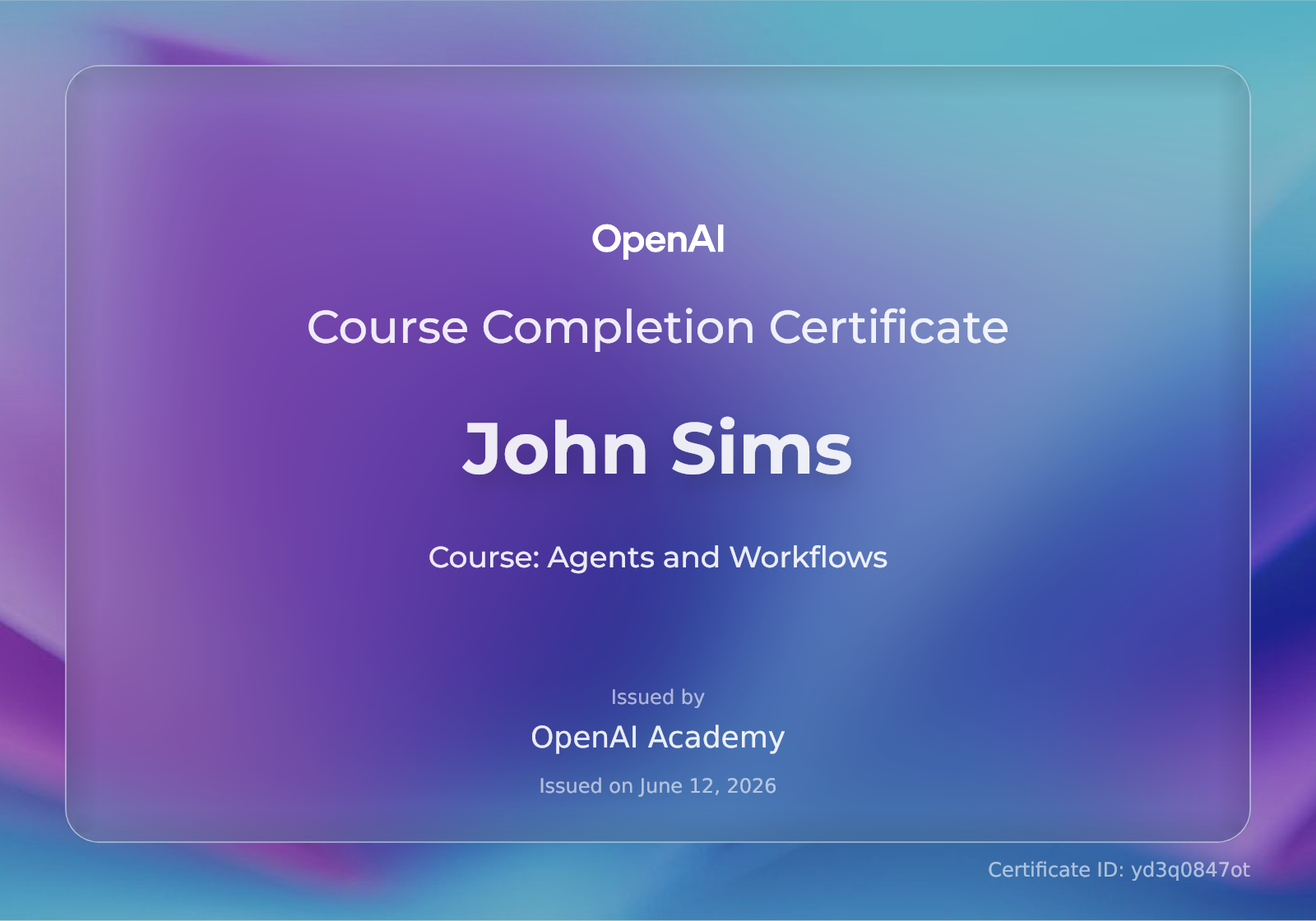 Certificate