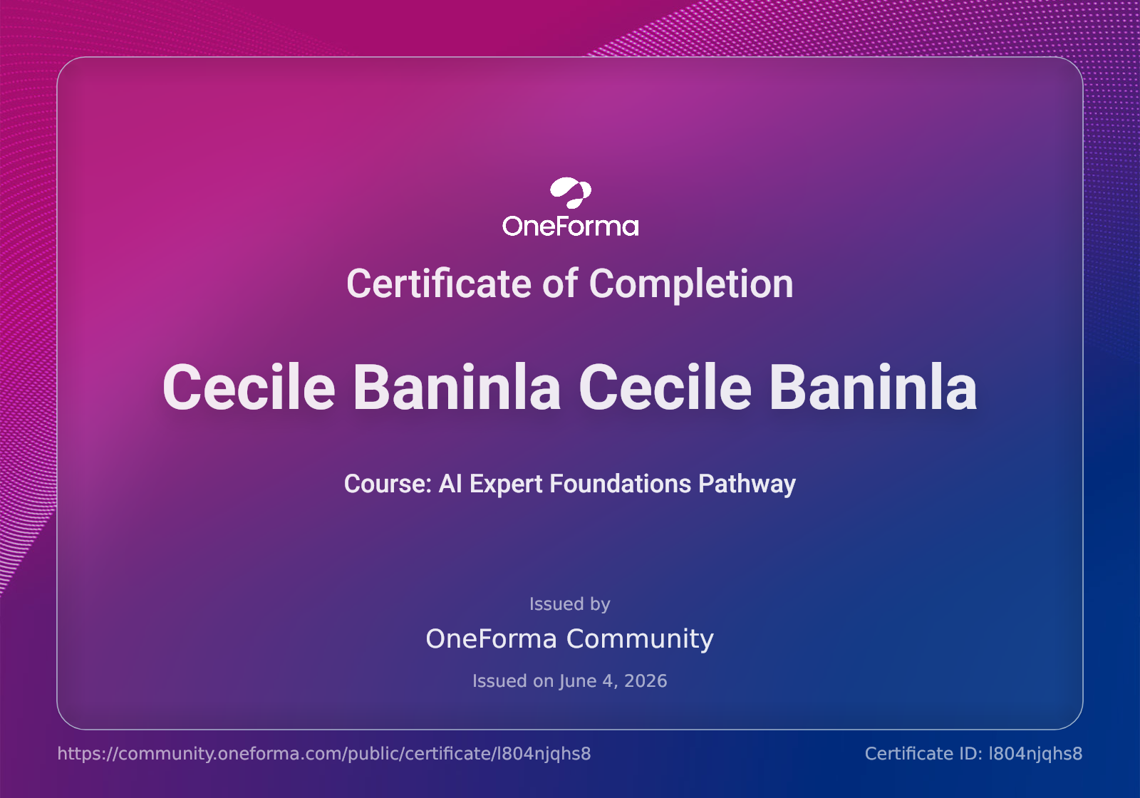 Certificate