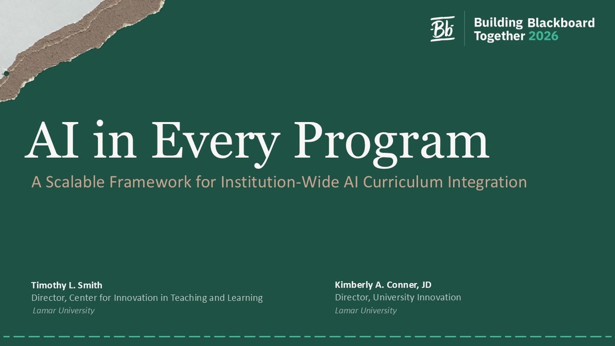 Deck - Bb User Group - AI in Every Program