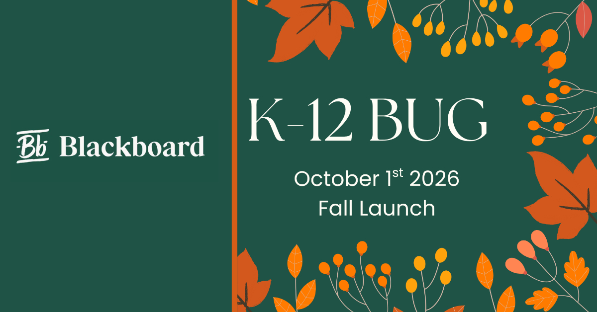 K-12 BUG- 🍁Fall Launch!