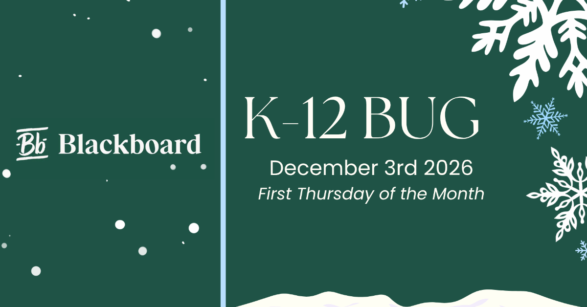 K-12 BUG- ❄️December 26 Meeting