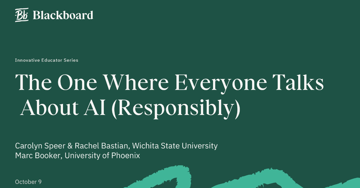 Innovative Educator Series - The One Where Everyone Talks About AI (Responsibly)
