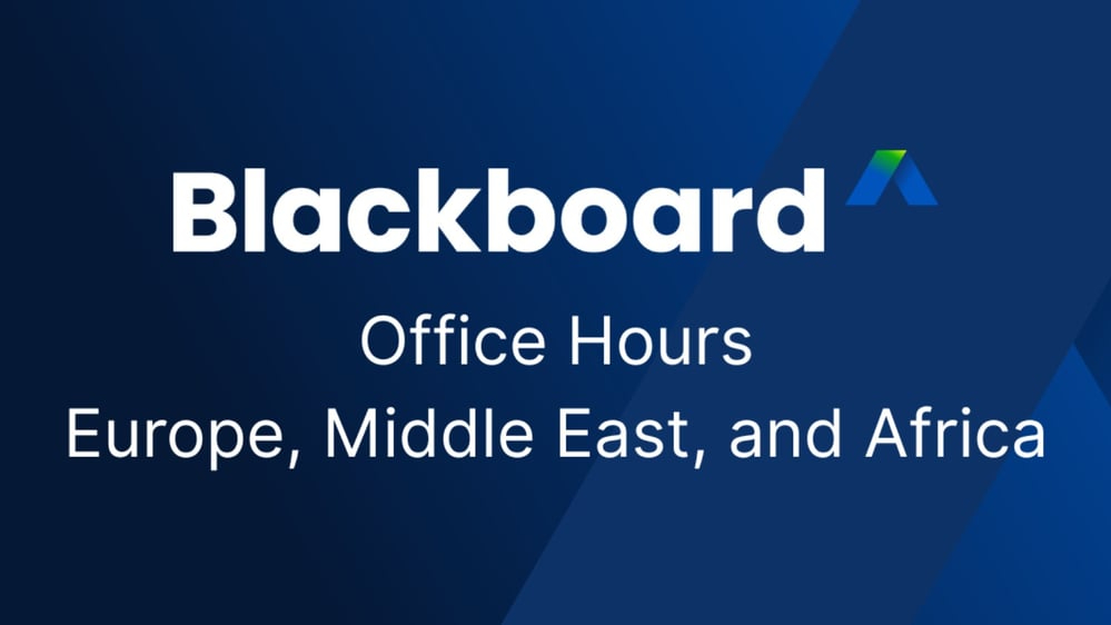 Deck - Blackboard Office Hours - Europe, Middle East and Africa