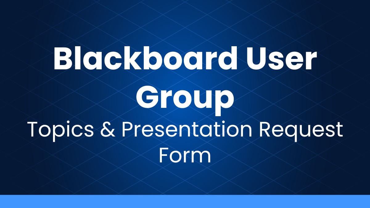 Topic & Presenter Request Form