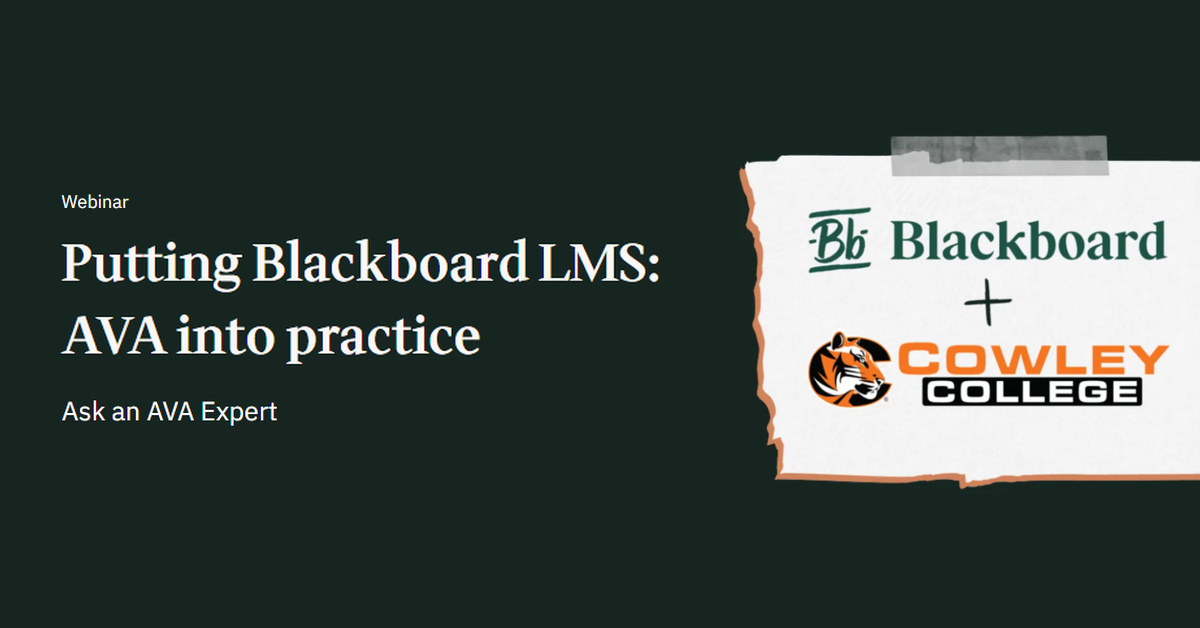 Putting Blackboard LMS: AVA into practice