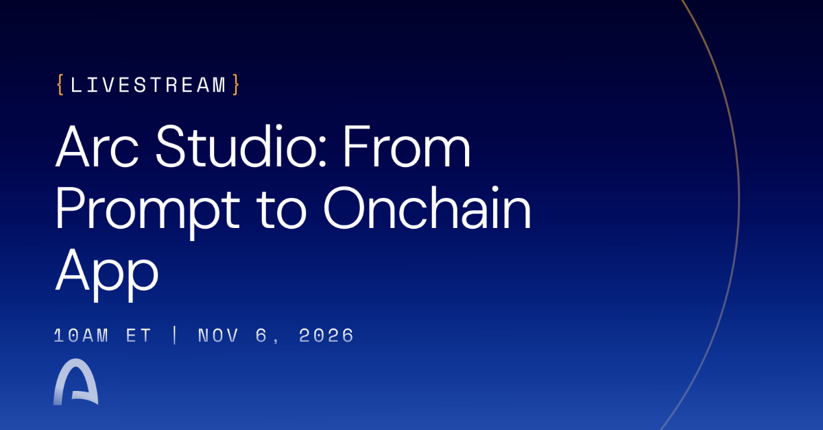 Arc Studio: From Prompt to Onchain App