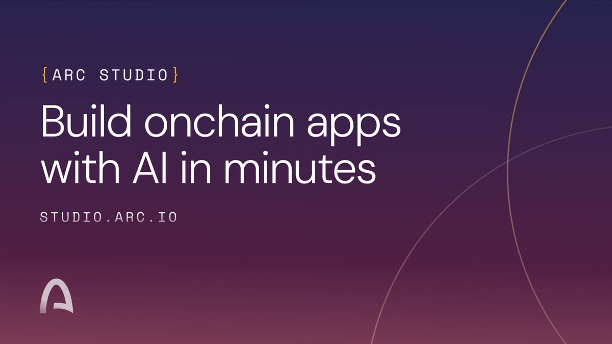 Introducing Arc Studio: The Onchain Coding Agent