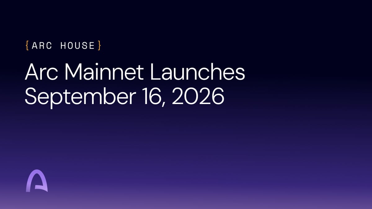 Arc Public Mainnet Launches September 16, 2026