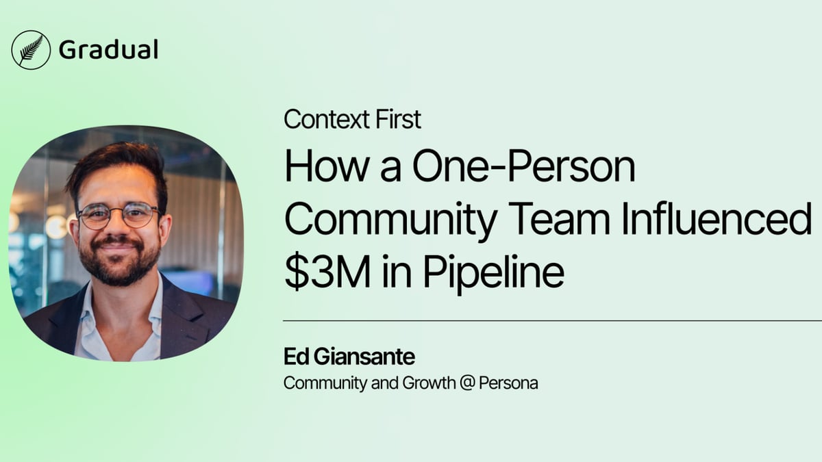 Event Recap: How Ed Giansante Built a One-Person Community Team That Influenced $3M in Pipeline