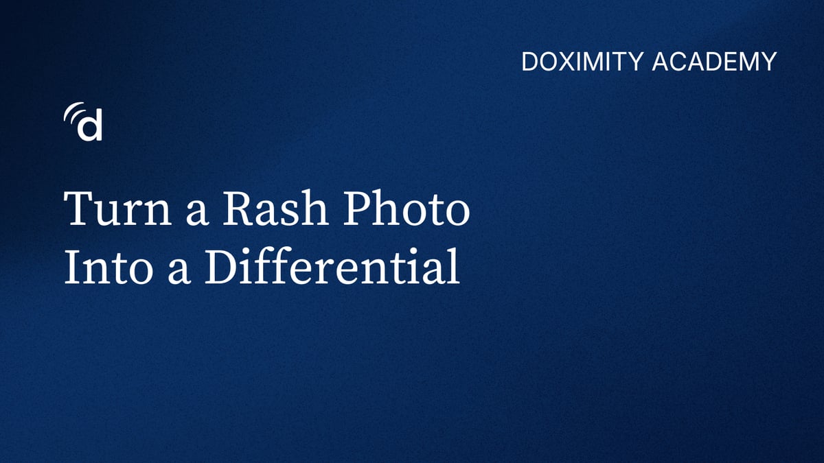 Turn a Rash Photo Into a Differential