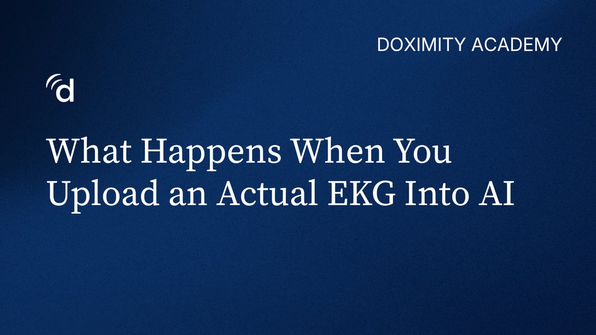 What Happens When You Upload an Actual EKG Into AI