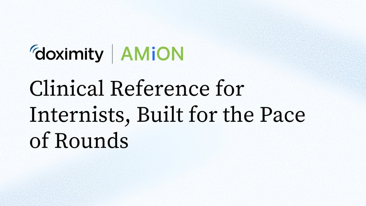 Clinical Reference for Internists, Built for the Pace of Rounds
