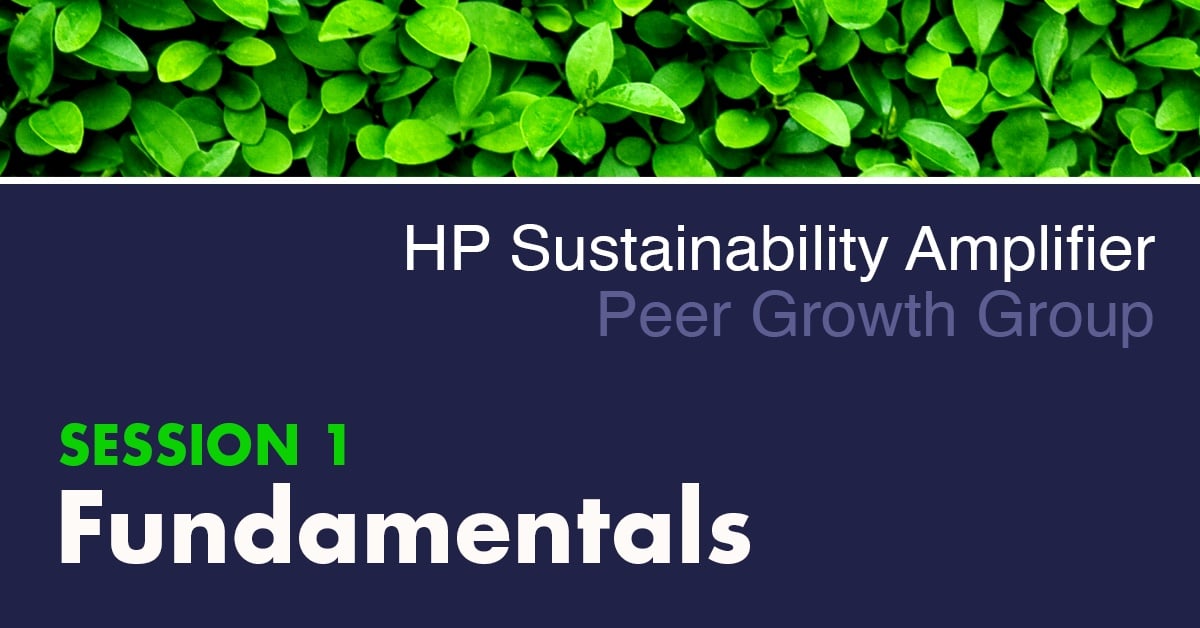 HP Sustainability Amplifier Peer Group - Session 1