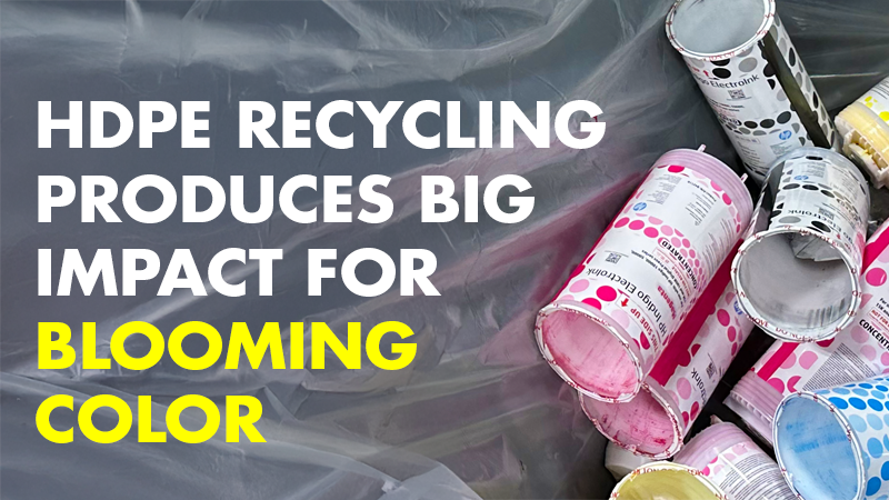 Blooming Color Reduces Emissions Impact with HDPE Recycling