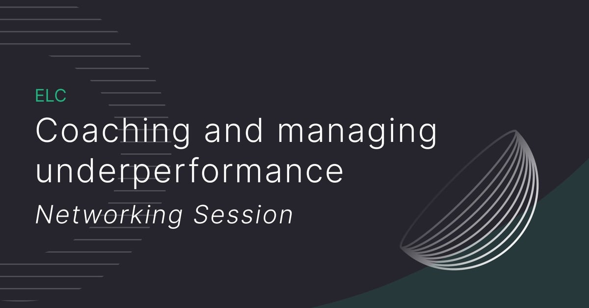 Coaching and managing underperformance