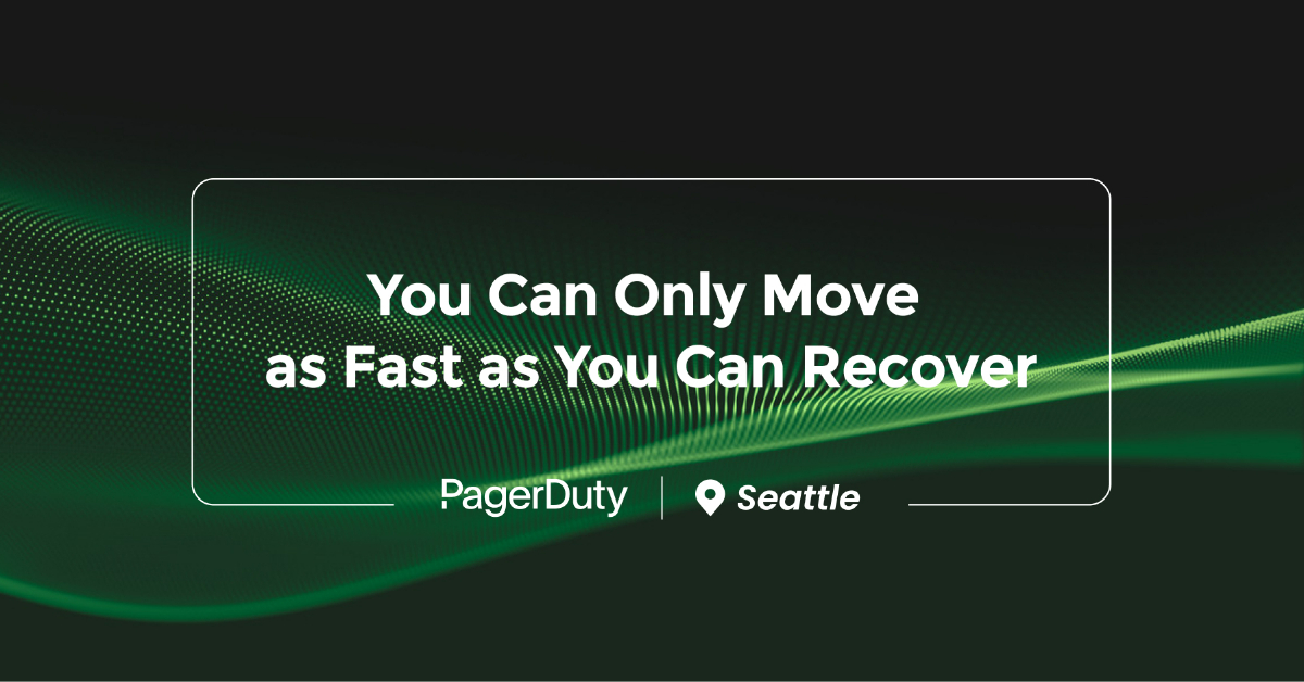 [Exec Roundtable Dinner] You Can Only Move as Fast as You Can Recover