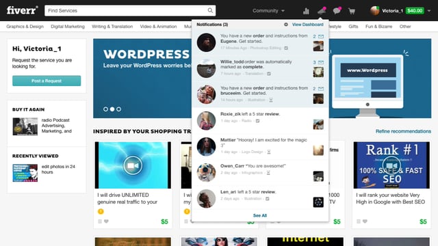 The Fiverr Notifications Redesign is Here