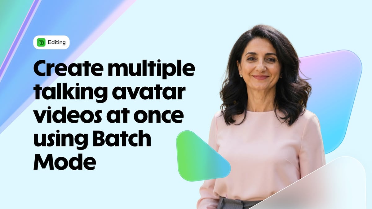 How to create multiple talking avatar videos at once using Batch Mode