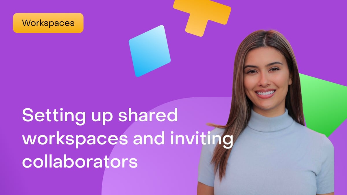 Setting up shared workspaces and inviting collaborators