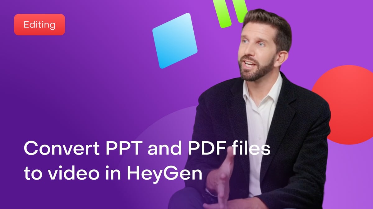 How to convert PPT and PDF files to video in HeyGen