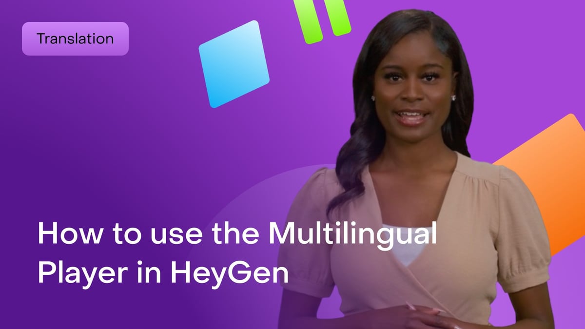 How to use the Multilingual Player in HeyGen