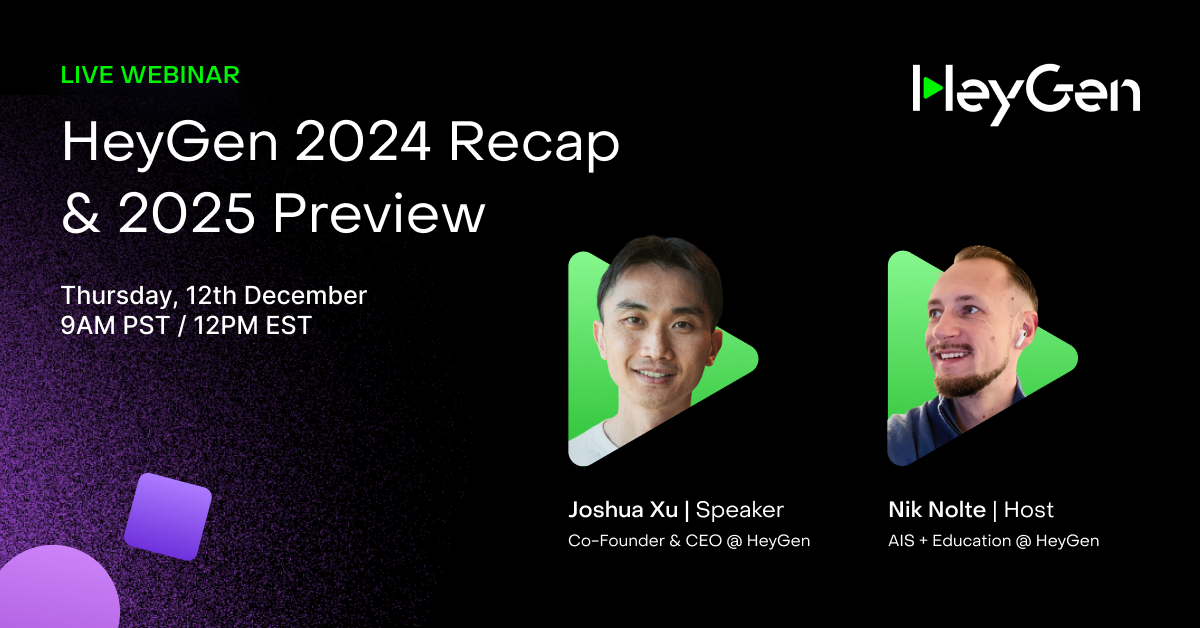 HeyGen Community All Hands: 2024 Recap & 2025 Preview