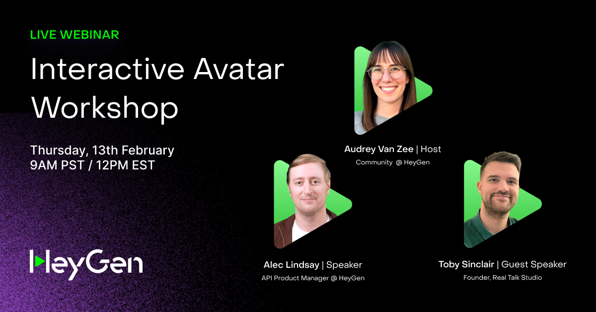 Interactive Avatar Workshop: AI Builder's Story with Toby Sinclair