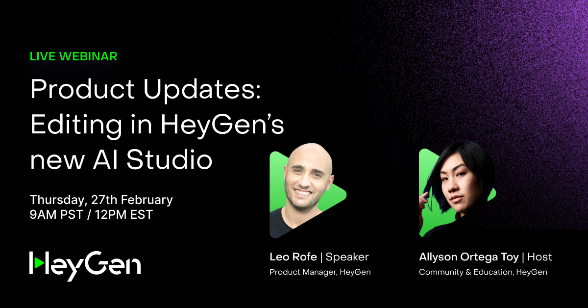Product Updates: Video Editing in HeyGen's new AI Studio