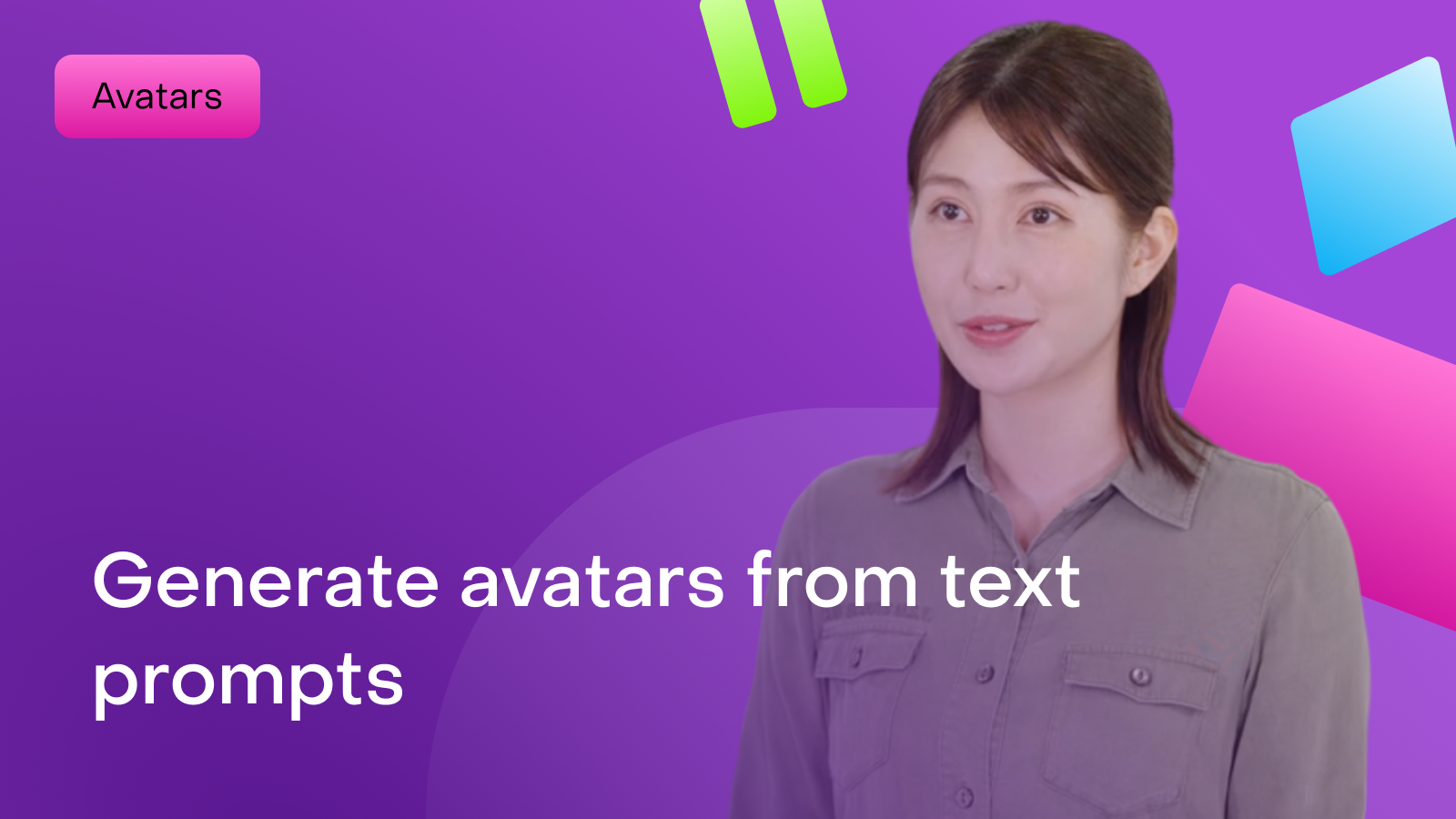 Generate avatars from text prompts