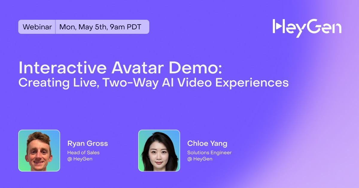 Interactive Avatar Demo: Creating Live, Two-Way Video Experiences