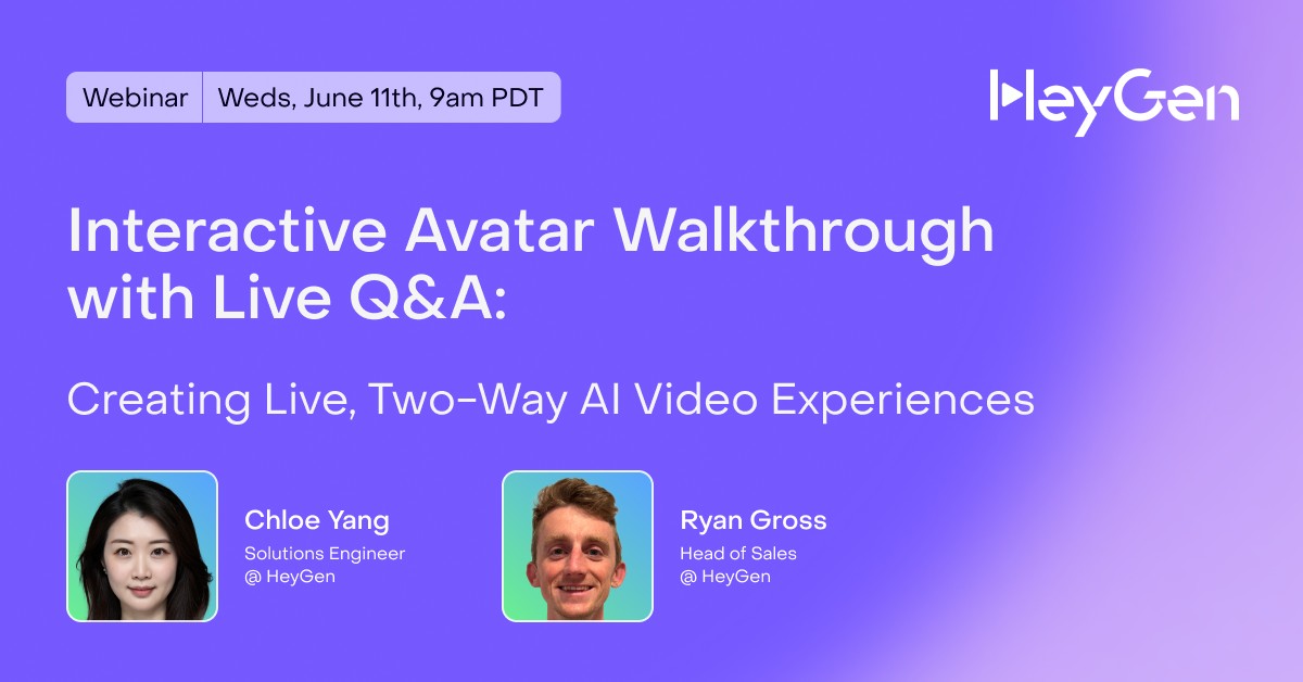 Interactive Avatar Demo: Creating Live, Two-Way Video Experiences