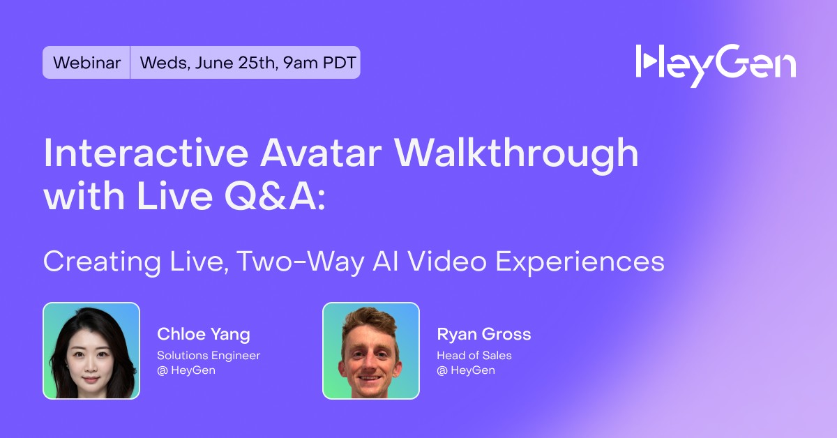 Interactive Avatar Walkthrough with Live Q&A