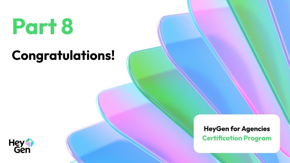 Article 8 - Congratulations on completing this certification.